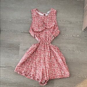 American Eagle Outfitters Pink Floral Romper